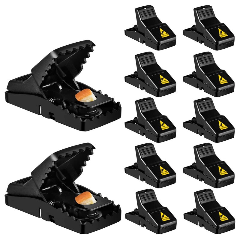Feeke Mouse Trap, Small Mice Trap Indoor Quick Effective Sanitary Safe Mouse Catcher for Family and Pet - 12 Pack - Image 1